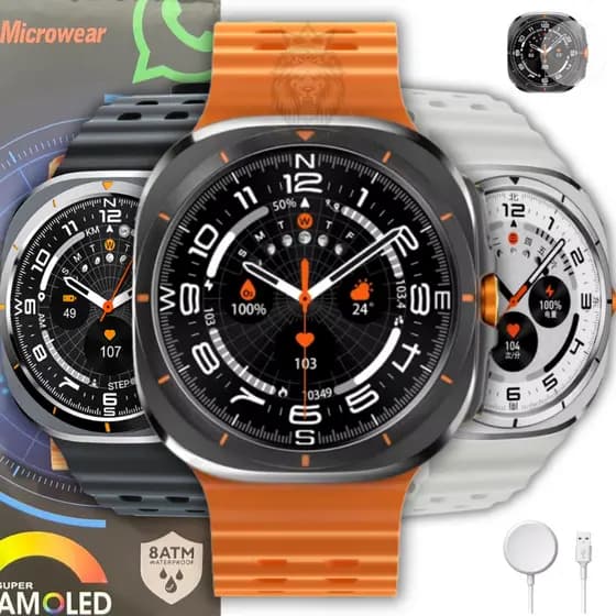 Smartwatch SU01 MICROWEAR 49mm 8 Atm PROVA D'AGUA - 25/26 Whatsapp Chatgpt NFC GPS Decibéis