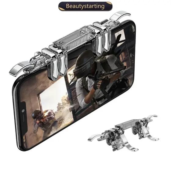 BEAUTYSTARTING K19 Ajustável 6 Dedos Telefone Gamepad Para Pubg Controlador De Jogos De Reflexão Rápida Botão De Disparo Do Gatilho Joystick J2Z3