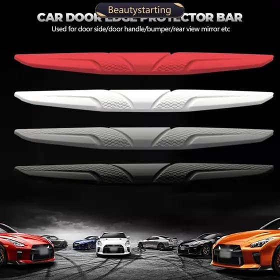 BEAUTYSTARTING 4 Pcs Borda Lateral Da Porta Do Carro Anti-Colisão Protetor Bar Adesivos Protetores De Proteção Espelho Retrovisor Capa I2O8