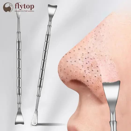 FLYTOP Removedor De Cravo Espinha Popper Ferramenta Acne Agulha Remoção Tratamento Comedone Whitehead Popping Zit Nariz