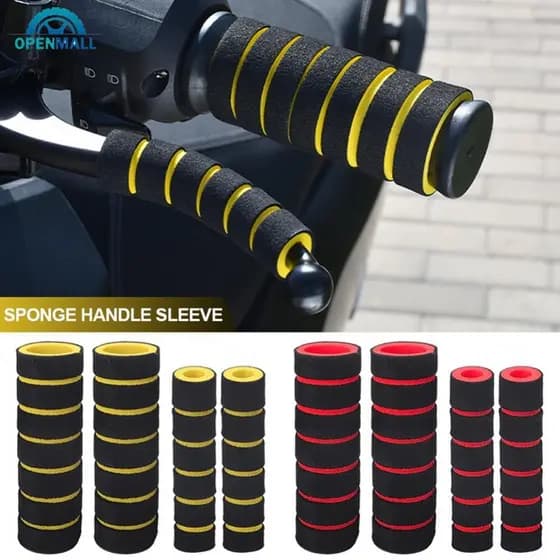 OPENMALL 4 Pçs/Set Universal Motocicleta Bicicleta Guiador Espuma Esponja Aperto Capa Antiderrapante Macio Capas De Frei
