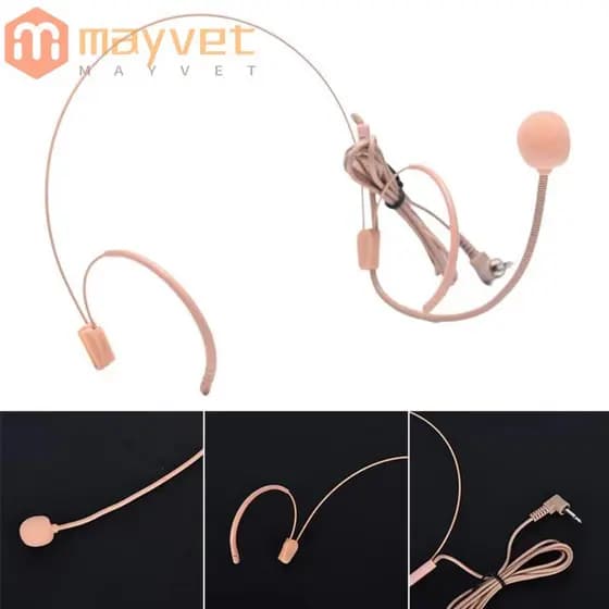 Microfone De Cabeça MAYVET , Condensador De Tubo Macio Ajustável Com Conexão Fio , Versátil