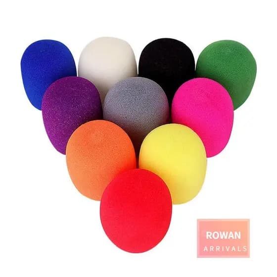 ROWANBA 10 Pcs Capas De Microfone De Espuma , Capa Colorida Grossa , Reutilizáveis Para Microfones