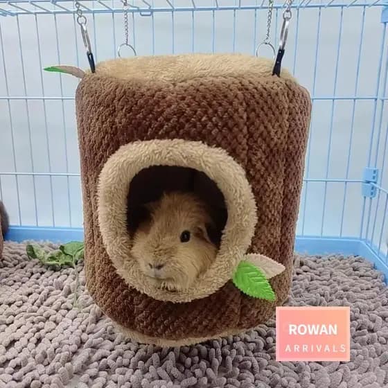 Rede Em Formato De Coto De Árvore ROWANBABY , Casa Quente Para Animais De Estimação De Inverno Pequenos , Furão De Cobai