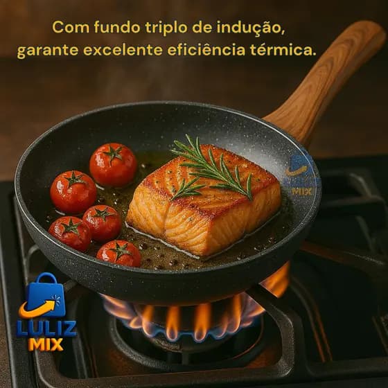 Frigideira Ceramica Antiaderente Fogão Cooktop Indução E Gás