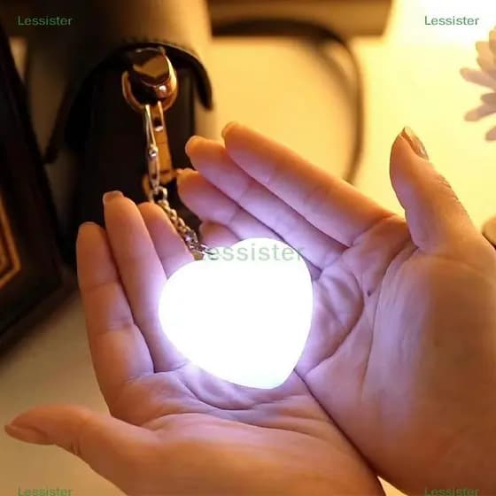 leesisters Luz Brilhante Em Formato De Coração , Sensível Ao Toque , LED , Sensor Automático , De Bolsa Ativada Por Notu