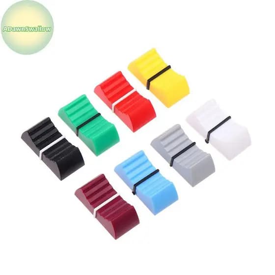 ADS 10 Pcs Misturador De Plástico Push Key Cap Fader Knob Touch Sensível Slider Com Nervuras Mixer Desk Switch BR