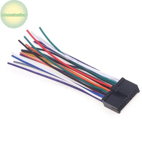 ADS Chicote De Fios De Rádio De Carro 20 Pinos Adaptador De Fiação De Áudio Cd Dvd Conector Cabo T-plug De Alimentação P