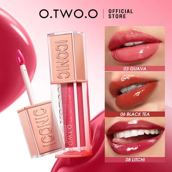O.TWO.O Haute Hydrating Lip Gloss Hidratante Hidratação Dos Lábios Fórmula Aquática De Alto Brilho Maquiagem
