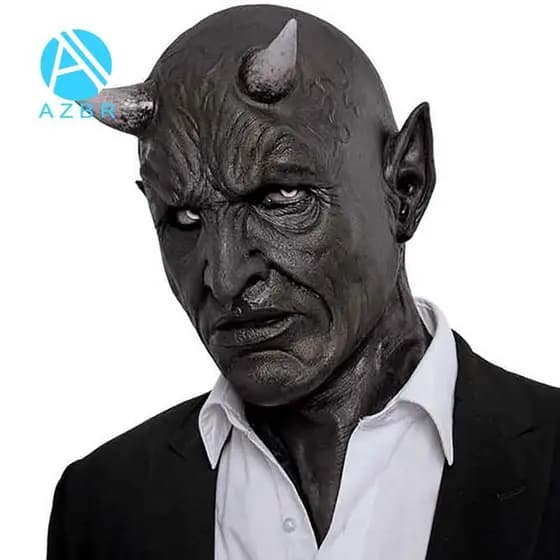 Máscara De Chifre Do Diabo Terror De Halloween