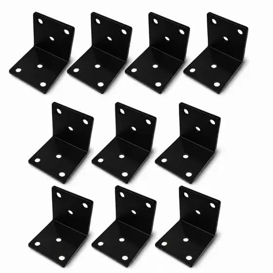 Kit 10 Cantoneiras De Junção 40x40mm Aço A36 3mm Reforço Para Madeira Móveis Estruturas