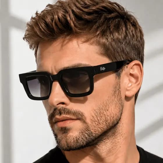 Óculos de Sol Retrô Vintage Streetwear Retangular Elegante Proteção Uv Masculino e Feminino