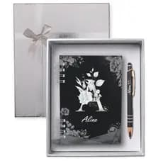 Kit Presente Caderneta Personalizada + Caneta com Nome + Caixa Elegante – Presente Brinde Agenda
