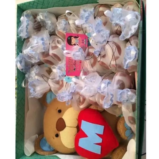 kit porta maternidade bastidor lembrancinha urso