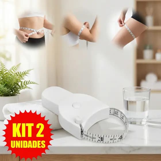 Kit 2 Fita Métrica Corporal 150cm – Flexível para Medidas de Corpo, Costura e Academia