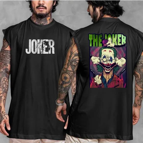 Camisa Camiseta Regata Oversized Streetwear Lançamento Premium Coringa Joker Confortável