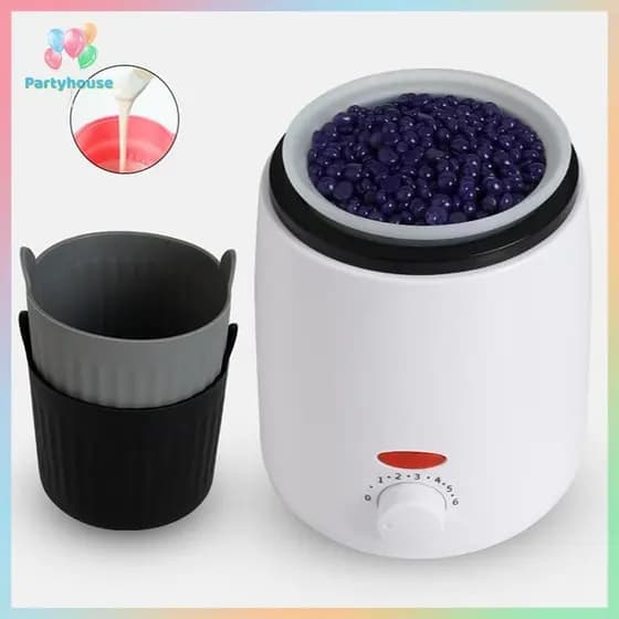 UTZN > Aquecedor De Cera Resistente Ao Calor , Tigelas De Silicone Para Remoção De Pelos Com Bastão De Agitação , Panela