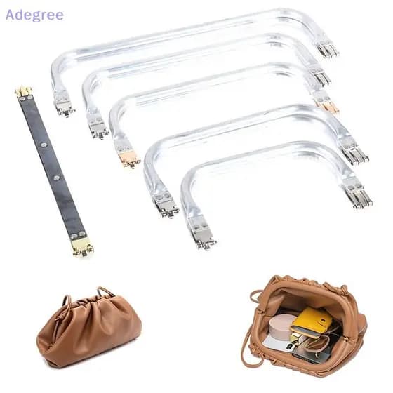 Adegree Mulher Médico Bolsa Quadro Metal Alumínio Tubo Saco Alça De Embreagem Peças Novo