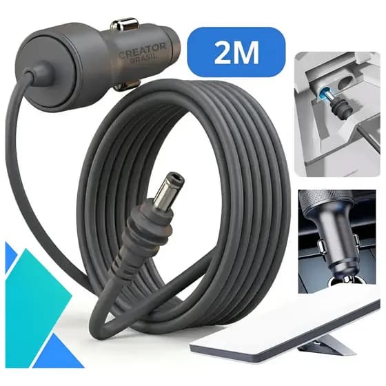 Carregador Starlink Mini Veicular Cinzeiro Cabo para carro 2 metros cabo pd 12v/24v