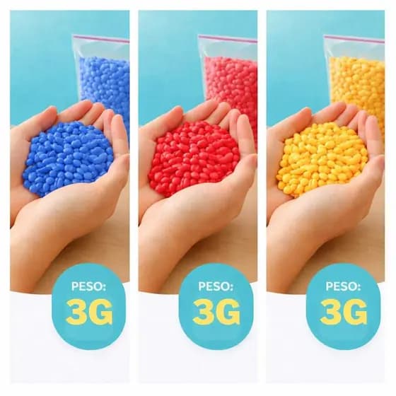 Bolinha de resina COLORIA Moldável 3g para ARTESANATO Fixação, Preenchimento e Reparo