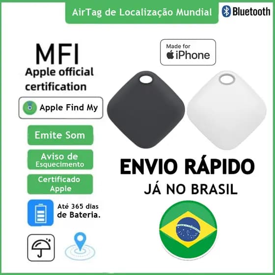 Rastreador Compatível com Find My iPhone iOS Alcance ilimitado