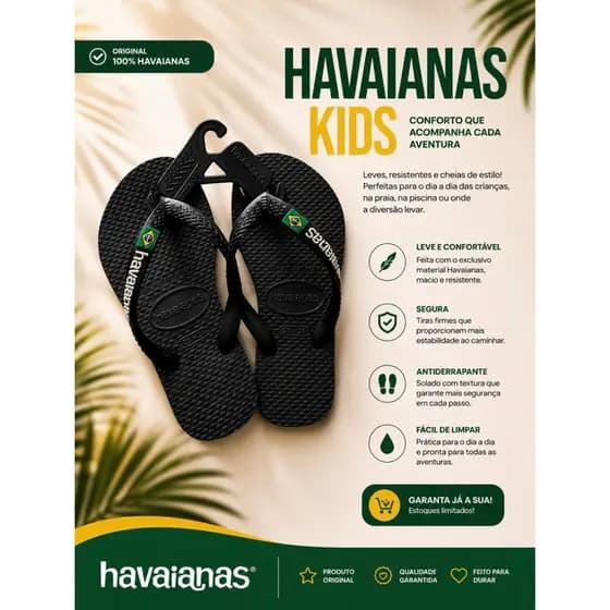 Chinelo infantil e Baby - Sandália Tradicional Unisex KIDS Diversos Modelos