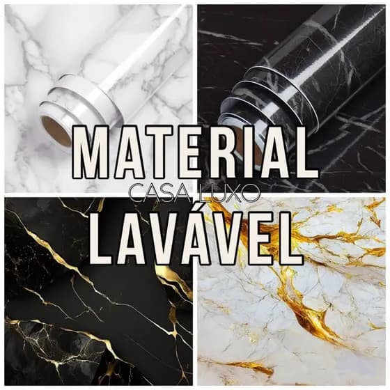 Papel de Parede PVC Brilhante Lavável Resistente à Agua