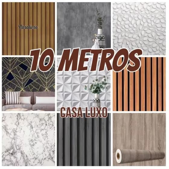 Papel de Parede 10 METROS X 45CM 3D Auto Colante