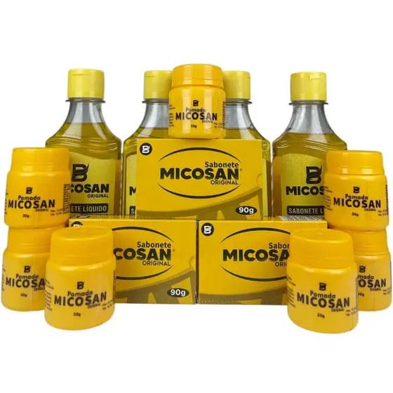 Micosan Pomada Kit Clareador 7 Pomadas 4 Sabonetes Liquidos 3 Sabonetes Em Barra Original