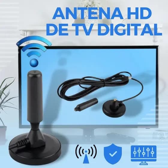 Antena Hd De Tv Digital Rt-3003 Interno Externo 5m Cabo