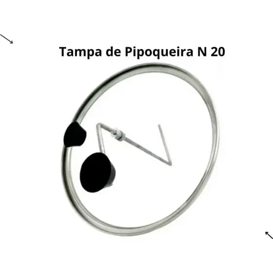 Tampa De Vidro Mais Haste De Aluminio Para Panelas 16, 18, 20, 22, 24 Pipoqueira RL