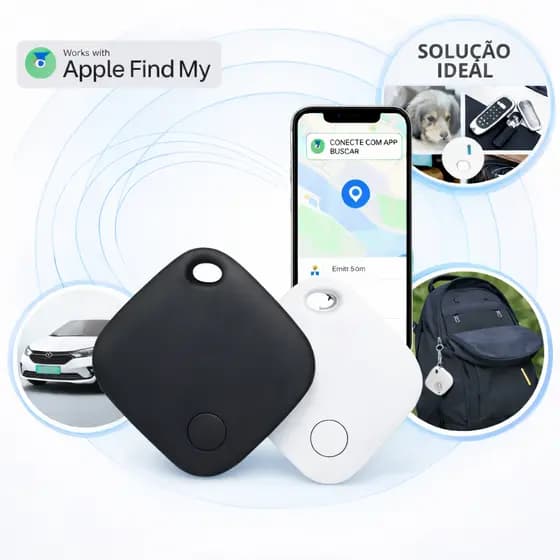 Kit 2 Rastreadores Smart Tag Compativel IOS Gps Rastreador Para Carro E Moto Com Longo Alcance