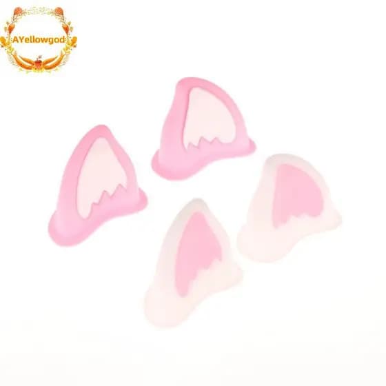 AYellowgod Capacete De Motocicleta Decorações De Orelha De Gato Acessório Para Scooter Bicicleta Adesivo Moto Skate Cicl