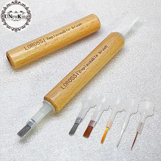 UNewKing 40/60 Pçs Escova De Esmalte Com Caneta De Cabeça Dupla Pode Substituição Unhas Aplicadores Líquidos Ferramentas