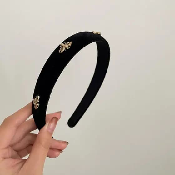 QQMALL1 Argola De Cabelo De Aba Larga , Acessórios Estilo Coreano , Retrô , Faixa De Cabeça Francesa De Abelha