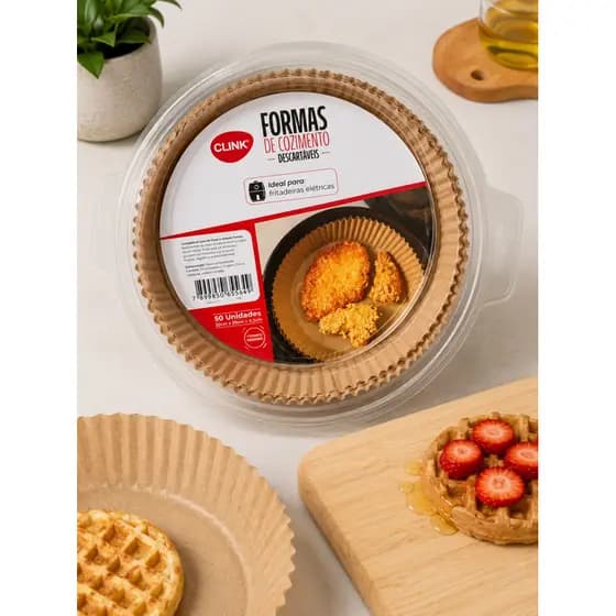 KIT 50PCS FORMAS REDONDA FRITADEIRA ELÉTRICA PAPEL DESCARTAVEL 20CM X 20CM