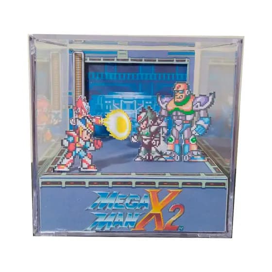 Cubo diorama Megaman X 2 Zero e X vs Sigma