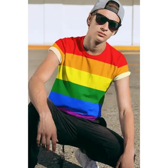 Camiseta Masculina Feminina Unissex Slim T-SHIRT DRYFIT Bandeira LGBT+
