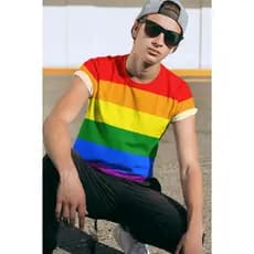 Camiseta Masculina Feminina Unissex Slim T-SHIRT DRYFIT Bandeira LGBT+