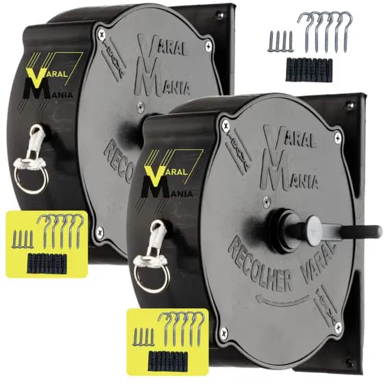 Kit 2x Varais Para Roupas Retráteis Recolhivel de Parede – Varal Mania®