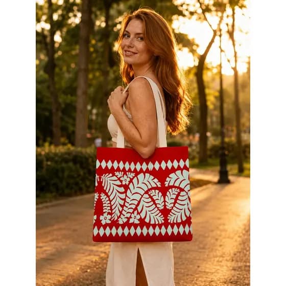 Ecobag UpFarm Sacolinha Feminina Bolsinha Bag Praia Grande Shopper Viagem Feira Compras Estampada Tropical Colorida saco