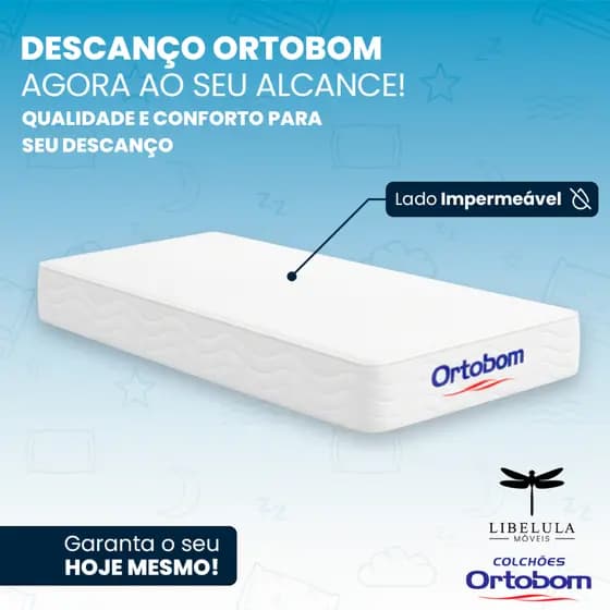 Colchão Berço Baby Antialérgico D18 70///60x130x12 Impermeável Ortobom - Envio imediato