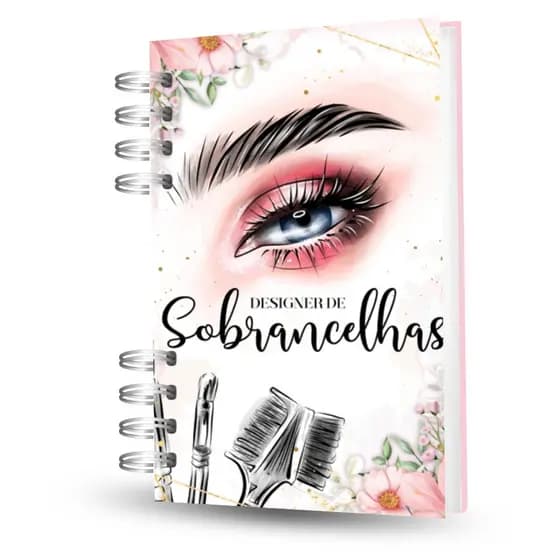 Agenda Planner Designer de Sobrancelhas 180 Páginas Agendamentos | Procedimentos Henna Micro | Capa Dura ENVIO RÁPIDO