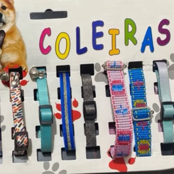 CARTELA COM COLEIRAS PET/ 10 COLEIRAS //FABRICAÇÃO PRÓPRIA