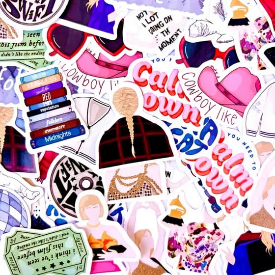 Adesivos stickers TAYLOR SWIFT - Figurinhas para presente lembrancinha e decoração