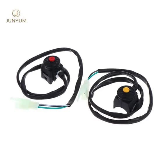Junyuem Interruptor De Matar Motocicleta , Botão Vermelho , Buzina , Controle De Partida , Dirt Bike , ATV , UTV , Espor
