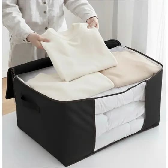 Kit 3 Caixa Saco Organizador Guarda Roupa Grande Ecológico Anti-Poeira Umidade Insetos Multiuso