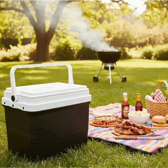 Caixa Térmica 42L Cooler Viagem Praia Piscina Camping c/ Porta Copos Cabe 60 Latas Super Oferta!!!