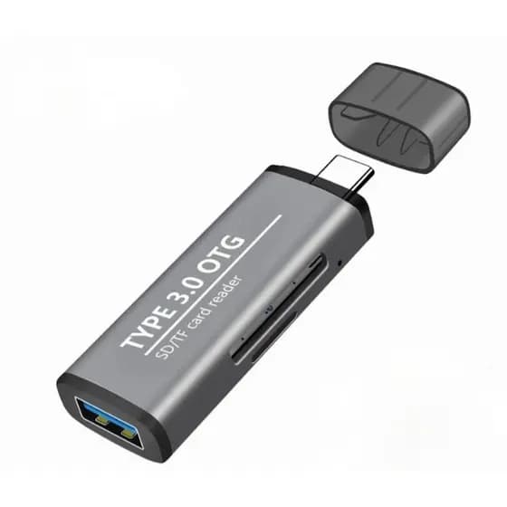 Leitor De Cartão Usb 2 Em 1 Tipo C Usb 3.0 Com Leitor Otg