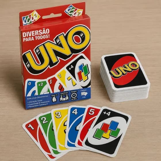 Jogo de Cartas UNO Completo - Ideal para Crianças e Adultos 112 cartas